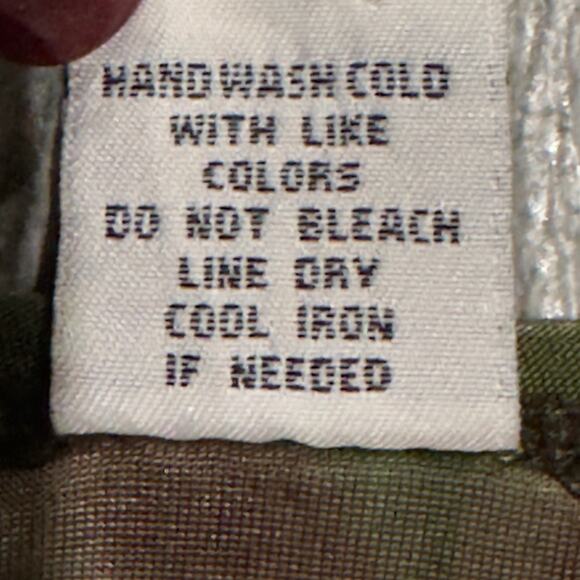 Y2K Sami Jo Womens Blouse Medium Green Brown Velvet Burnout Crystals Fairygrunge - Picture 9 of 10